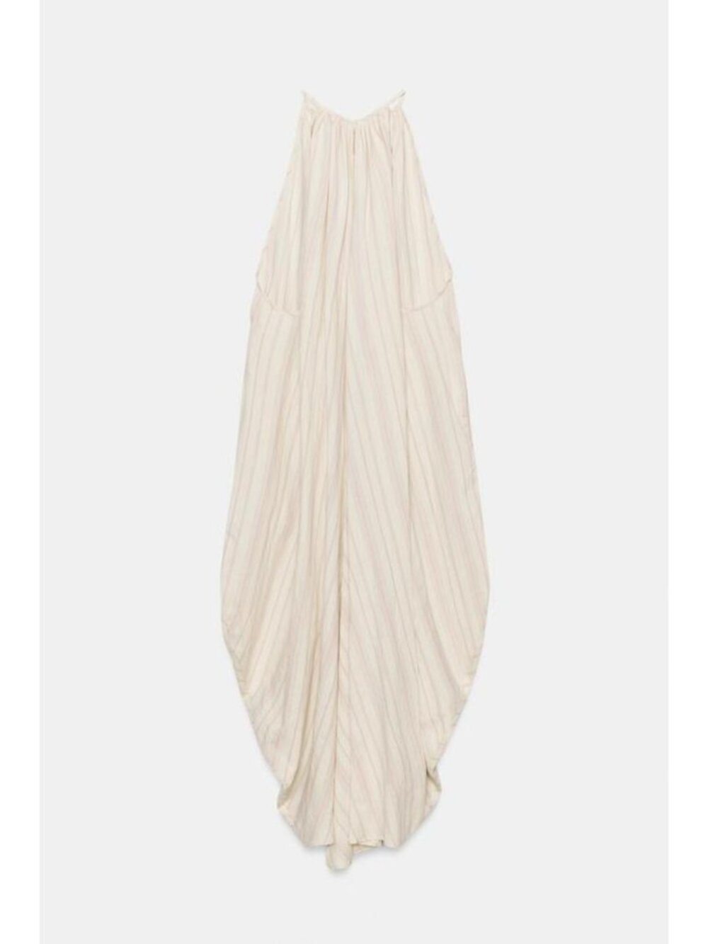ZARA HALTER DRESS WITH LINEN ZW COLLECTION - Picture 4 of 5